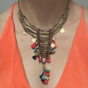 Boho tribal Tassel Necklace